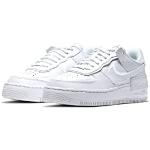 Zapatillas blancas de goma de piel informales Nike Air Force 1 Shadow talla 40,5 para mujer 