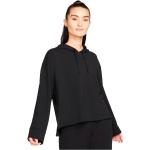 Camisetas deportivas negras de poliester con capucha Nike Dri-Fit talla M para mujer 