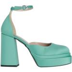 Zapatos azules de goma de tacón con tacón cuadrado Nila & Nila talla 39 para mujer 
