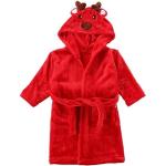 Luckybaby Niña otoño invierno pijamas con capucha bolsillo homewear (Rojo, L = 135 cm)