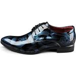 Zapatos azules de goma con puntera redonda con cordones formales talla 41 para hombre 
