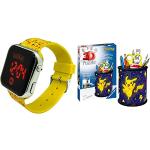 Nintendo Kids Euroswan- Reloj LED Pokemon, Multicolor (POK4320) & Ravensburger - 3D Puzzle Portalàpices Pokemon, 54 Piezas, 6+ Años