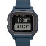 Relojes azules de acero inoxidable de pulsera impermeables digital Nixon para mujer 