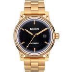 Relojes dorados de acero inoxidable de pulsera impermeables Automático analógicos con correa de acero Nixon para hombre 