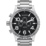 Relojes plateado de acero inoxidable de pulsera Cuarzo Zafiro Cronógrafo con correa de acero Nixon para hombre 