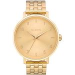 Relojes dorados de acero inoxidable de pulsera rebajados impermeables Cuarzo analógicos Nixon para mujer 