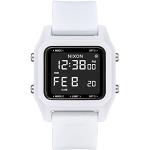 Relojes blancos de goma de pulsera con Día y Fecha Automático digital Nixon de materiales sostenibles para hombre 