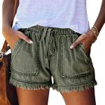 Shorts cintura alta verdes tallas grandes informales talla XXL para mujer 