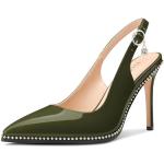 Zapatos destalonados verde militar de Diamantes talla 37 para mujer 