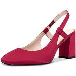 Zapatos destalonados rojos de piel talla 43 para mujer 