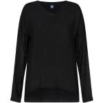 Camisetas negras de algodón de manga larga manga larga con escote V de punto NORTH SAILS talla XXS para mujer 