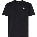 Camisetas negras de algodón de manga corta manga corta con logo NORTH SAILS talla L para hombre 