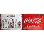 Nostalgic-Art Coca Cola Bottle Timeline Placa Deco