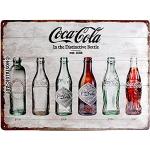 Nostalgic-Art Coca Cola Bottle Timeline Placa Deco