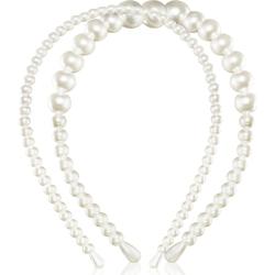Notino Grace Collection Faux pearl headbands diadema 2 ud