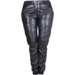 Pantalones bombachos negros de cuero talla XS para mujer 