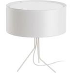 Lámparas blancas de mesa rebajadas modernas con acabado brillante 