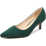 Zapatos verdes de goma de tacón de invierno formales talla 38 para mujer 