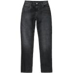 Jeans desgastados orgánicos negros de algodón rebajados ancho W25 largo L30 vintage desgastado Nudie de materiales sostenibles para mujer 
