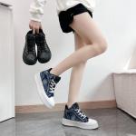 Zapatillas azules de PVC de skate informales para mujer 