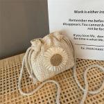 Bolsas blancas de paja de playa bohemias con crochet para mujer 