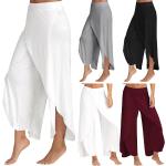 Pantalones chinos bicolor de gasa de verano tallas grandes informales talla 5XL para mujer 