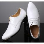 Zapatos derby blancos de cuero formales para hombre 