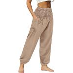 Pantalones de seda con pijama de verano hippie talla L para mujer 