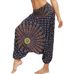 Pantalones de poliester de cintura alta de verano hippie Talla Única para mujer 