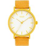 NurSoul Gaia - El Reloj de Hombre o Reloj de Mujer Perfecto para Regalo. Un Reloj Unisex Mejores Momento (Amarillo/Blanco)