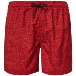 Board shorts rojos rebajados Oakley Crackle para hombre 