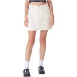 Minifaldas blancas de algodón rebajadas OBEY para mujer 