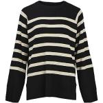 Object Objester LS Knit Top Noos Suéter, Negro/Rayas: Sandshell, L para Mujer