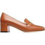 Zapatos marrones de cuero de tacón con tacón cuadrado con tacón de 5 a 7cm con logo Bally talla 42 para mujer 