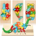 Puzzles de madera de madera con motivo de animales infantiles 