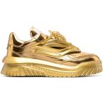 Sneakers dorados de goma sin cordones con logo VERSACE talla 39 para hombre 
