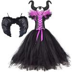 Disfraces lila de tul de  princesa infantiles Maleficent de punto 8 años para niña 