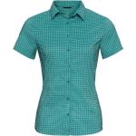 Camisas verdes de poliester de manga corta rebajadas manga corta Odlo talla S de materiales sostenibles para mujer 