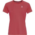 Camisetas rojas de poliester de running rebajadas de punto Odlo talla S de materiales sostenibles para mujer 