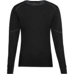 Camisetas interiores negras de poliester rebajadas manga larga Odlo talla XS de materiales sostenibles para mujer 