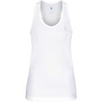 Camisetas blancas de poliester de running rebajadas Odlo talla XL de materiales sostenibles para mujer 