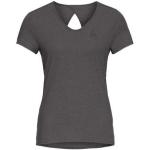 Camisetas deportivas grises de lino rebajadas Odlo para mujer 