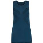 Camisetas deportivas azules de poliamida Oeko-tex rebajadas transpirables Odlo para mujer 