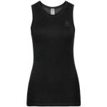 Camisetas deportivas orgánicas negras de poliamida rebajadas Odlo talla M para mujer 