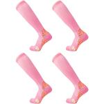 Calcetines rosas de piel de compresión transpirables de punto talla 43 para mujer 
