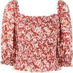 Blusas estampadas rojas de viscosa tres cuartos sin hombros floreadas Ralph Lauren Polo Ralph Lauren con motivo de flores talla M para mujer 