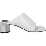 Sandalias blancas de cuero de cuero rebajadas de punta cuadrada con tacón de 5 a 7cm Off-White talla 36 para mujer 