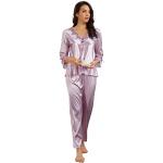 Pijamas de encaje de invierno para navidad de encaje con bordado talla XL para mujer 