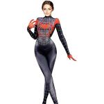 Olanstar Disfraz de Spiderman para mujer, disfraz de superhéroe de una pieza para Halloween, anime, cosplay, fiesta de carnaval