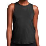 Camisetas deportivas negras de seda Clásico Nike Dri-Fit para mujer 
